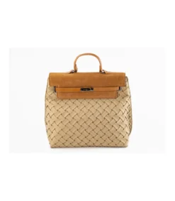 Bolso Mochila Solapa Plisado Trenza Christine-Salvador Bachiller New