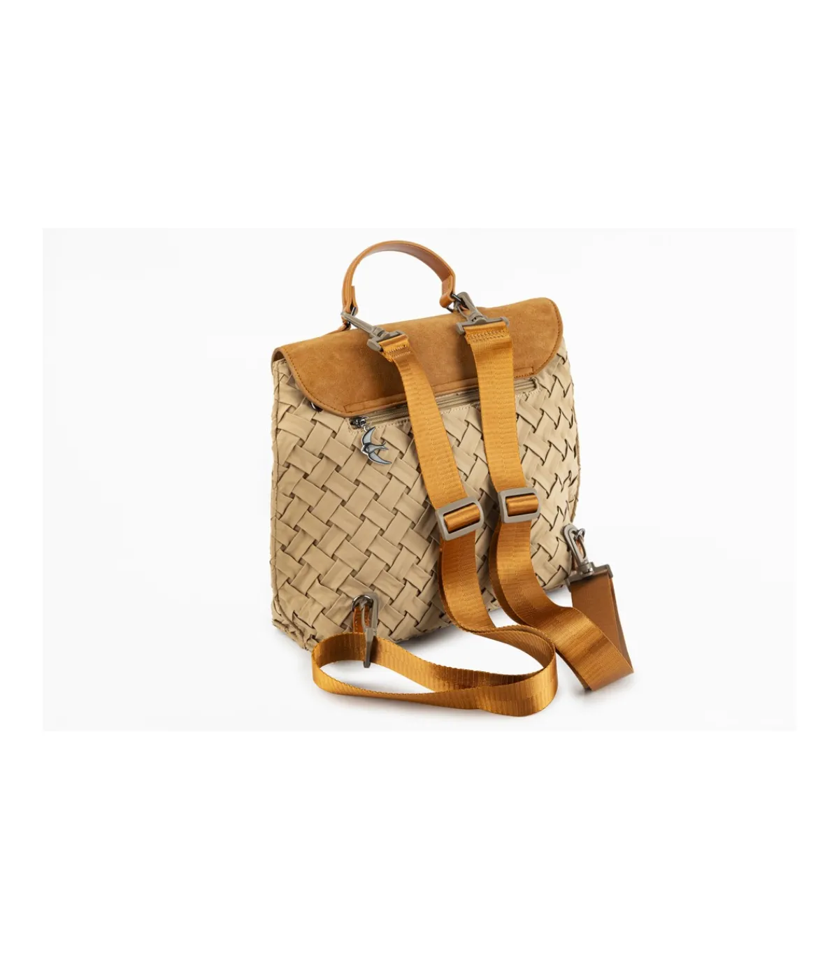 Bolso Mochila Solapa Plisado Trenza Christine-Salvador Bachiller New