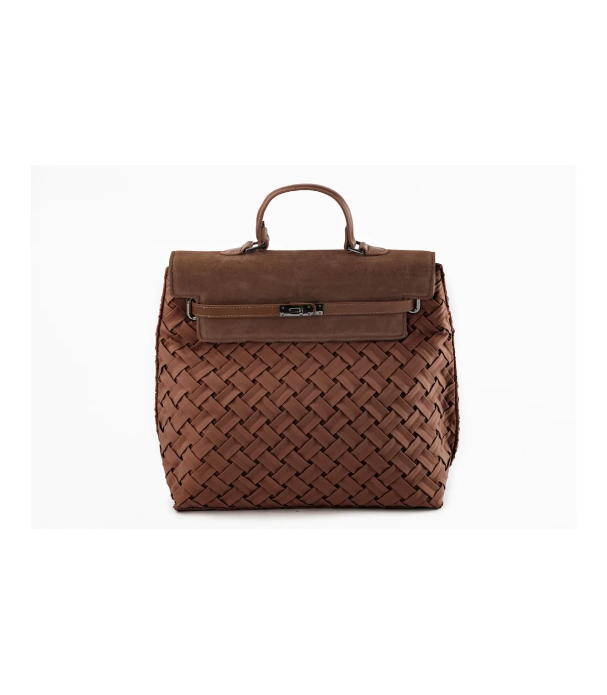 Bolso Mochila Solapa Plisado Trenza Christine-Salvador Bachiller