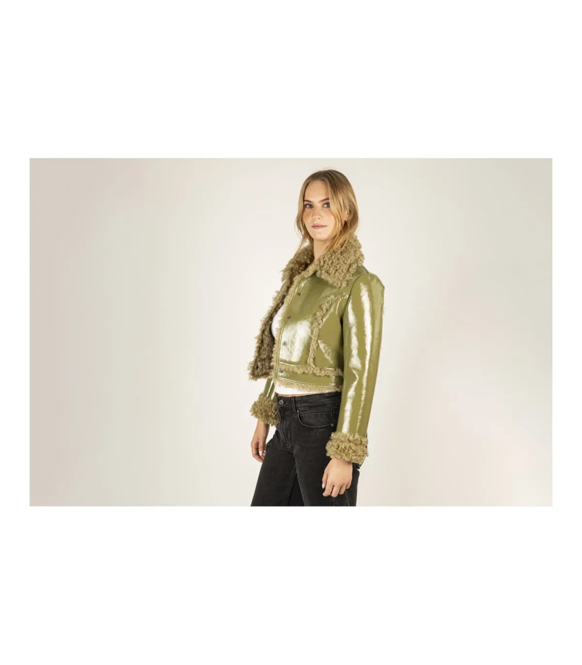 Chaqueta Corta Charol Reversible-Salvador Bachiller Clearance