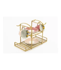 Expositor Cesta De 6 Vasos Y Platos 32.5x24.5x17cm Love&home-Salvador Bachiller Best