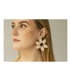 Pendientes Flor Raffia-Salvador Bachiller Online