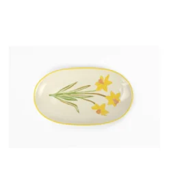 Plato Ovalado Desayuno Narcisos 22x13x2.5cm Love&home-Salvador Bachiller Clearance