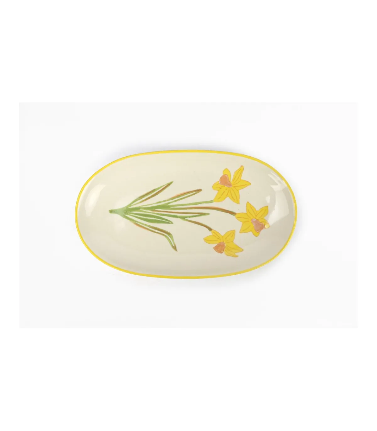 Plato Ovalado Desayuno Narcisos 22x13x2.5cm Love&home-Salvador Bachiller Clearance