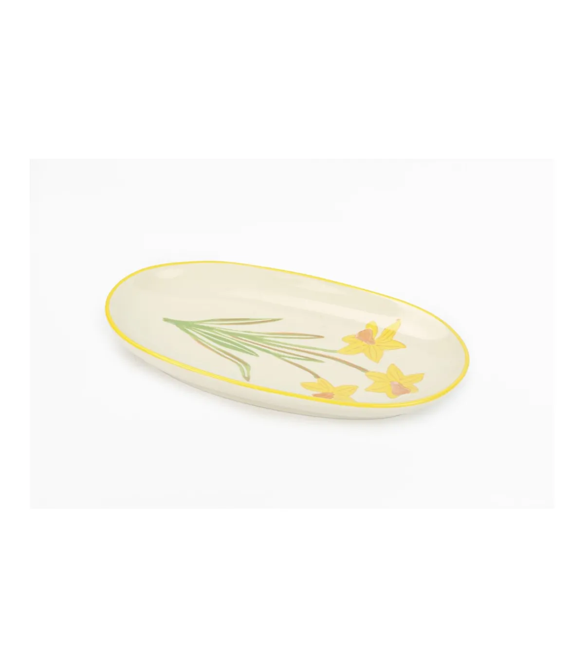 Plato Ovalado Desayuno Narcisos 22x13x2.5cm Love&home-Salvador Bachiller Clearance