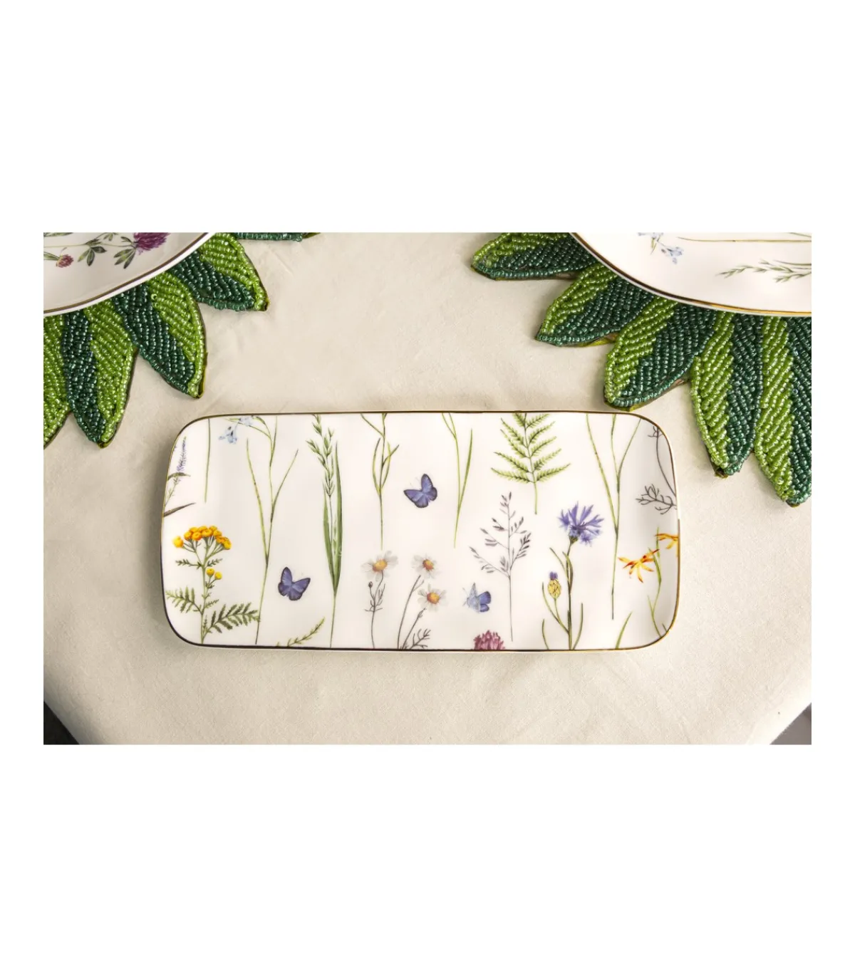 Plato Rectangular Filo Dorado 22cm Love&home-Salvador Bachiller Best