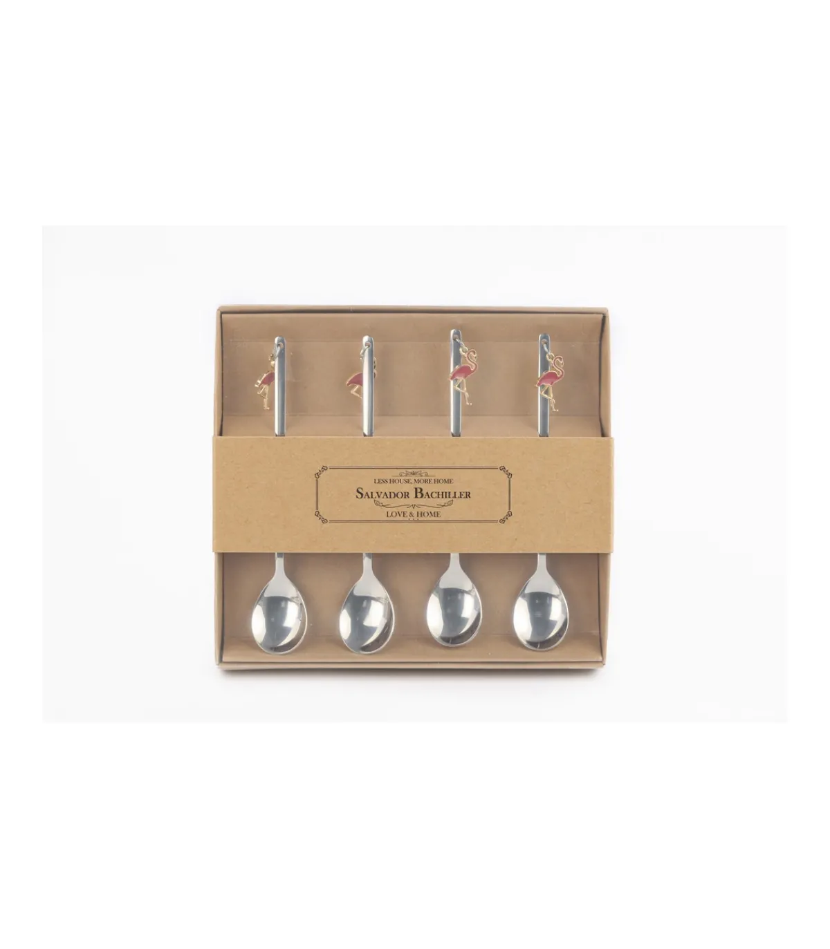Set De 4 Cucharillas Flamingos Love&home-Salvador Bachiller New