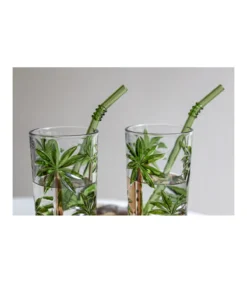Set De Mojito 2 Vaso Pintado A Mano Palmeras Pajitas Love&home-Salvador Bachiller New