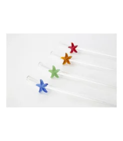 Set De 4 Pajitas Estrellas De Mar Con Cepillo Love&home-Salvador Bachiller Outlet
