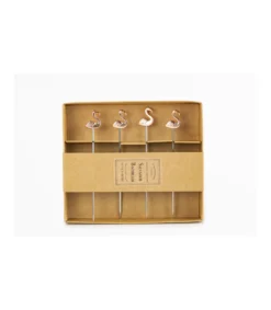 Set De 4 Pinchos Flamingo Love&home-Salvador Bachiller