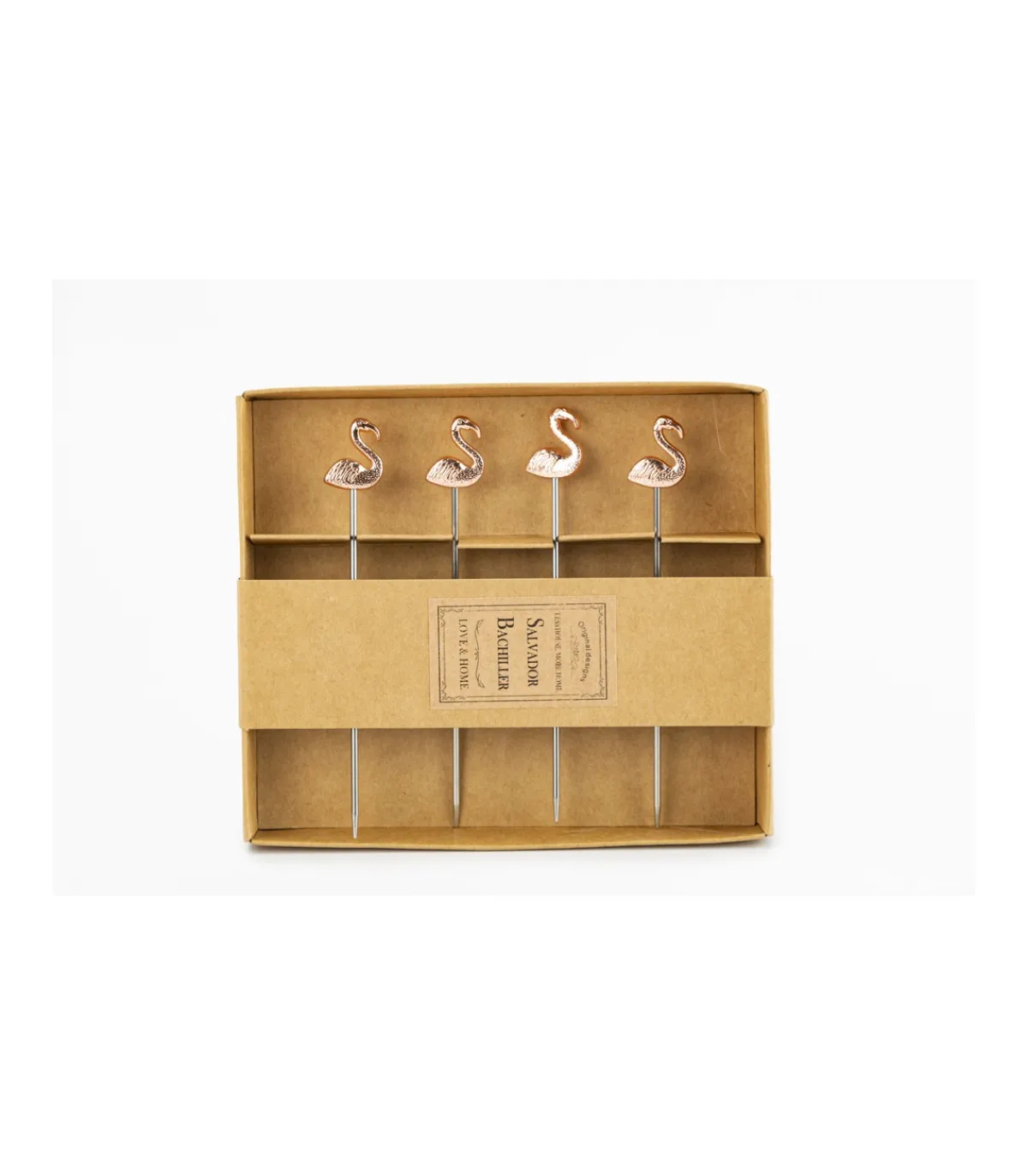 Set De 4 Pinchos Flamingo Love&home-Salvador Bachiller