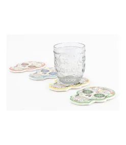 Set De 4 Posavasos Calavera Love&home-Salvador Bachiller Outlet