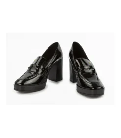 Zapato Mocasin Con Tacon Charol Mauve-Salvador Bachiller Discount