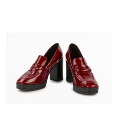 Zapato Mocasin Con Tacon Charol Mauve-Salvador Bachiller Sale