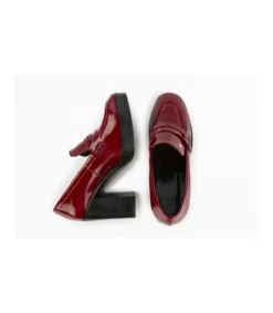 Zapato Mocasin Con Tacon Charol Mauve-Salvador Bachiller Sale