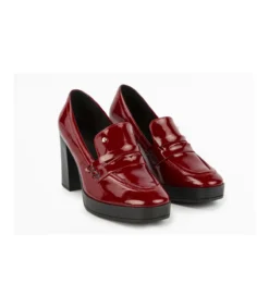 Zapato Mocasin Con Tacon Charol Mauve-Salvador Bachiller Sale